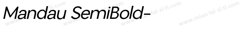 Mandau SemiBold字体转换